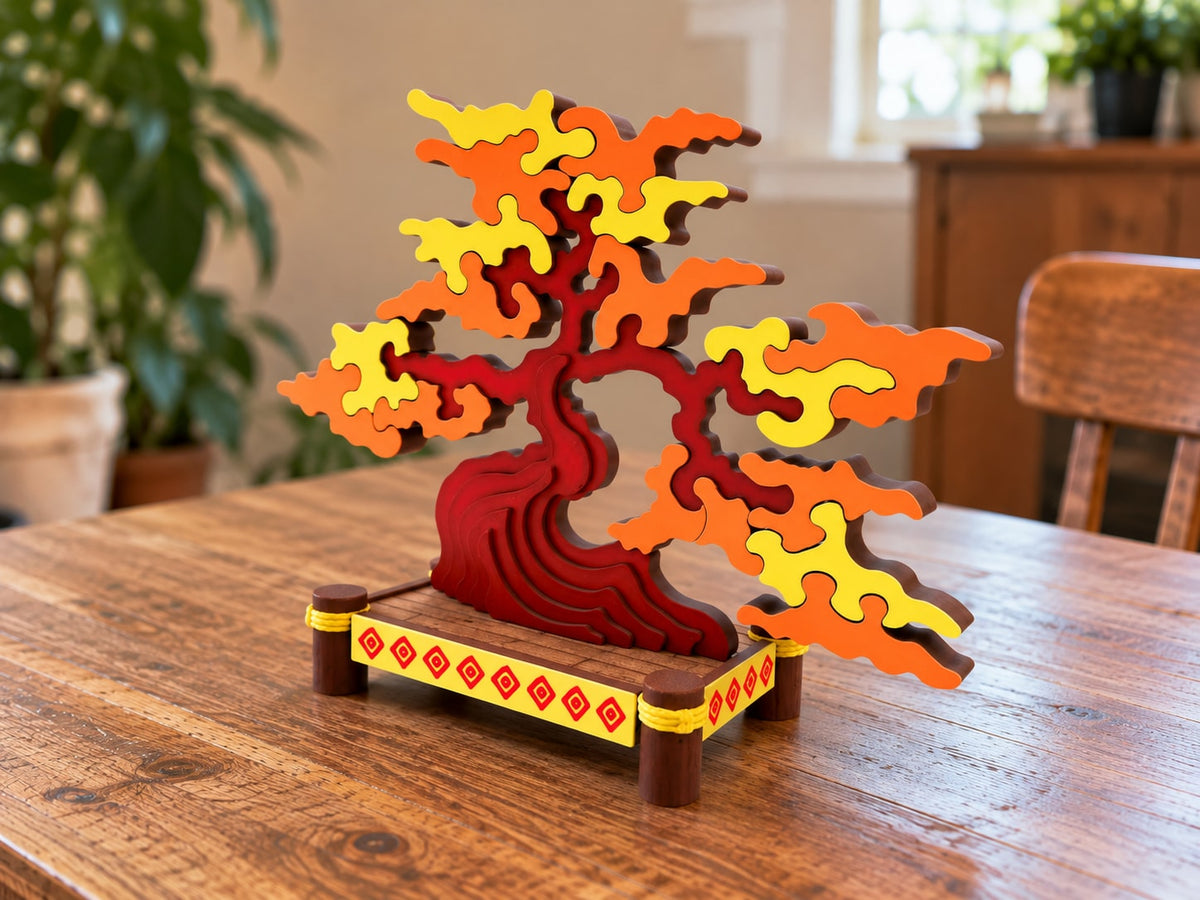 3D Printed Large Tree Puzzle with Display Stand