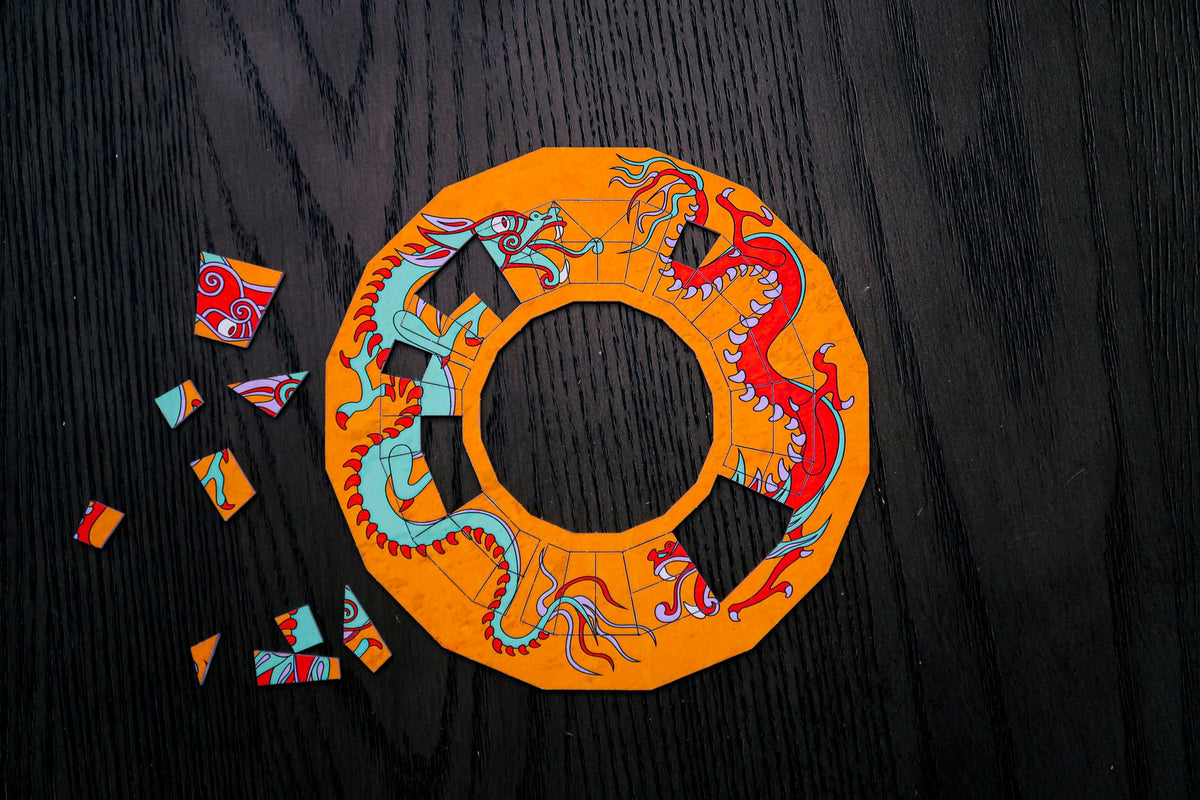 Survivor Puzzle Replica - Two Dragon Puzzle - S46 - Mini Color Version