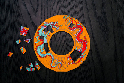 Survivor Puzzle Replica - Two Dragon Puzzle - S46 - Mini Color Version