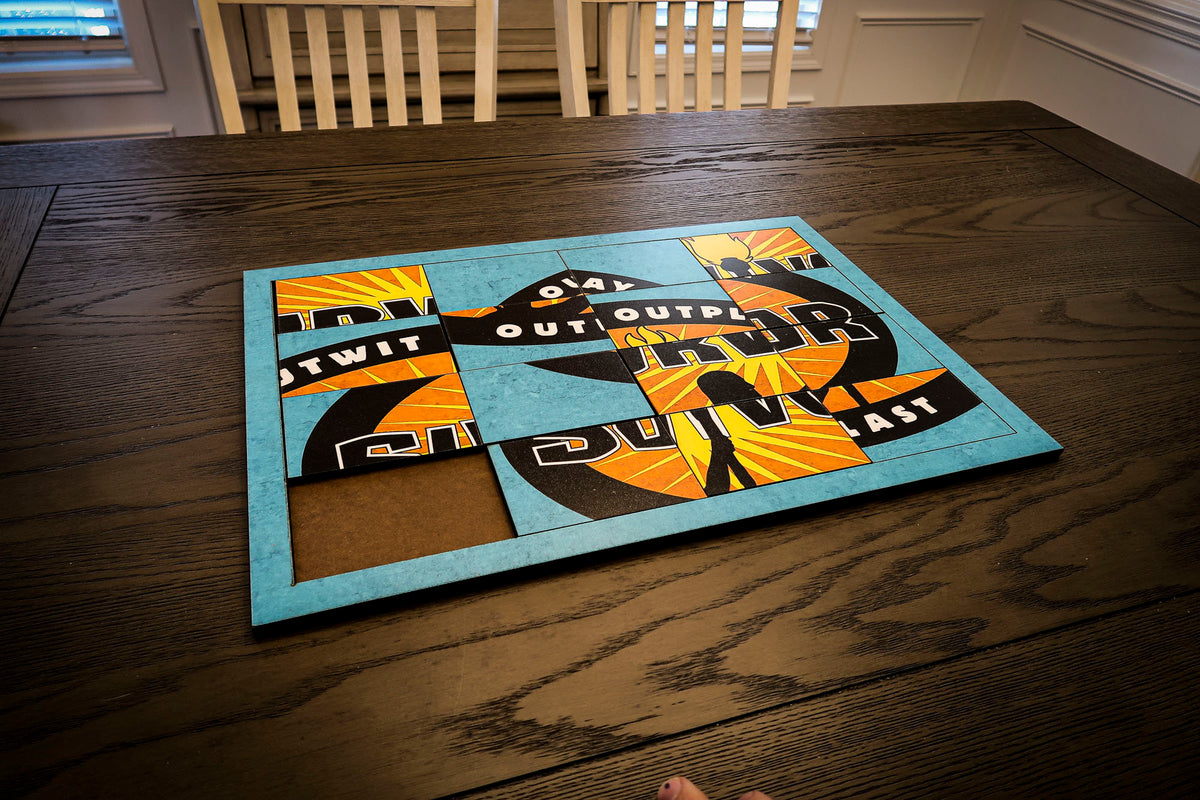 Survivor Puzzle Replica - Custom Large 4x4 Slider Puzzle - 24-inches Slide Puzzle