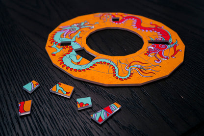 Survivor Puzzle Replica - Two Dragon Puzzle - S46 - Mini Color Version