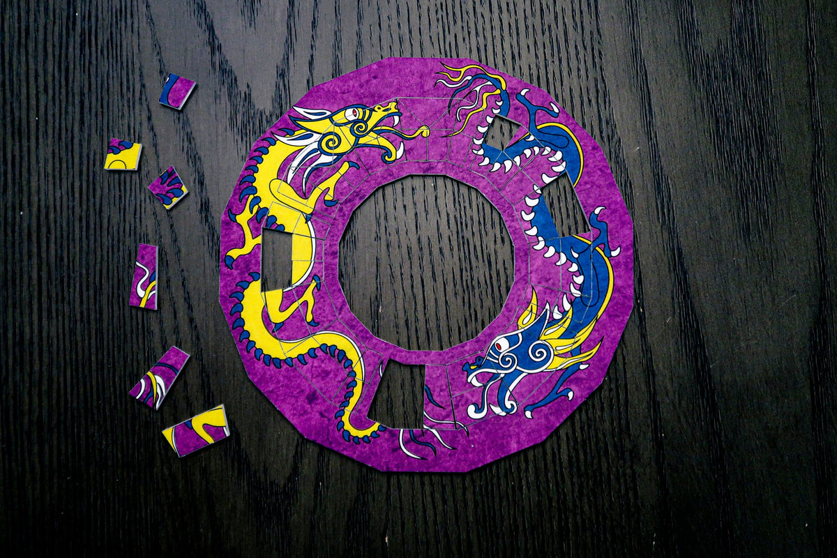 Survivor Puzzle Replica - Two Dragon Puzzle - S46 - Mini Color Version