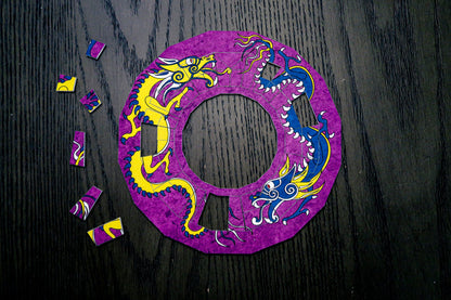 Survivor Puzzle Replica - Two Dragon Puzzle - S46 - Mini Color Version