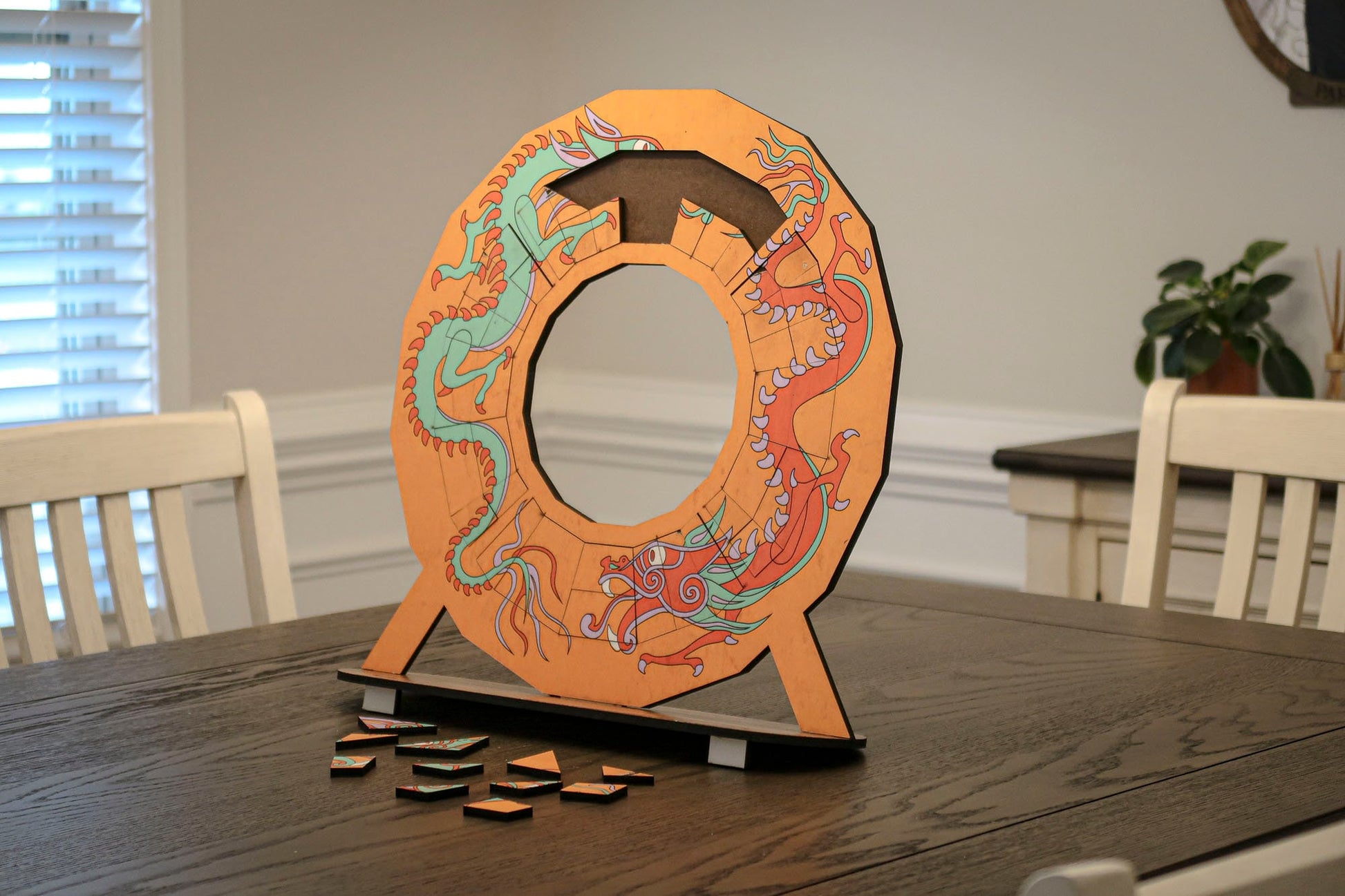 Survivor Puzzle Replica - Large Two Dragon Puzzle - S46 - Upright Version