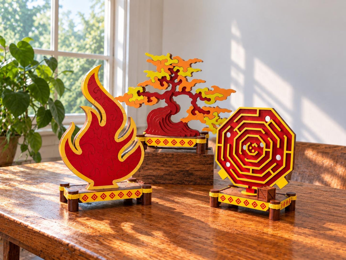 3D Printed Party Pack – Tree, Fire & Labyrinth