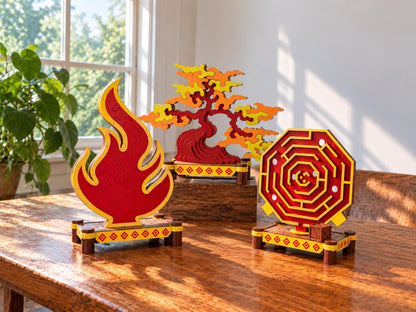 3D Printed Party Pack – Tree, Fire & Labyrinth