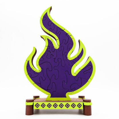 3D Printed Flame Puzzle with Display Stand