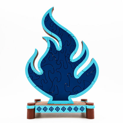 3D Printed Flame Puzzle with Display Stand
