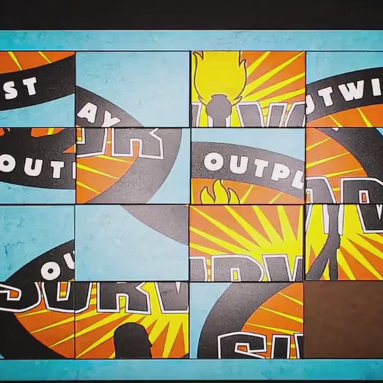 Survivor Puzzle Replica - Custom Large 4x4 Slider Puzzle - 24-inches Slide Puzzle