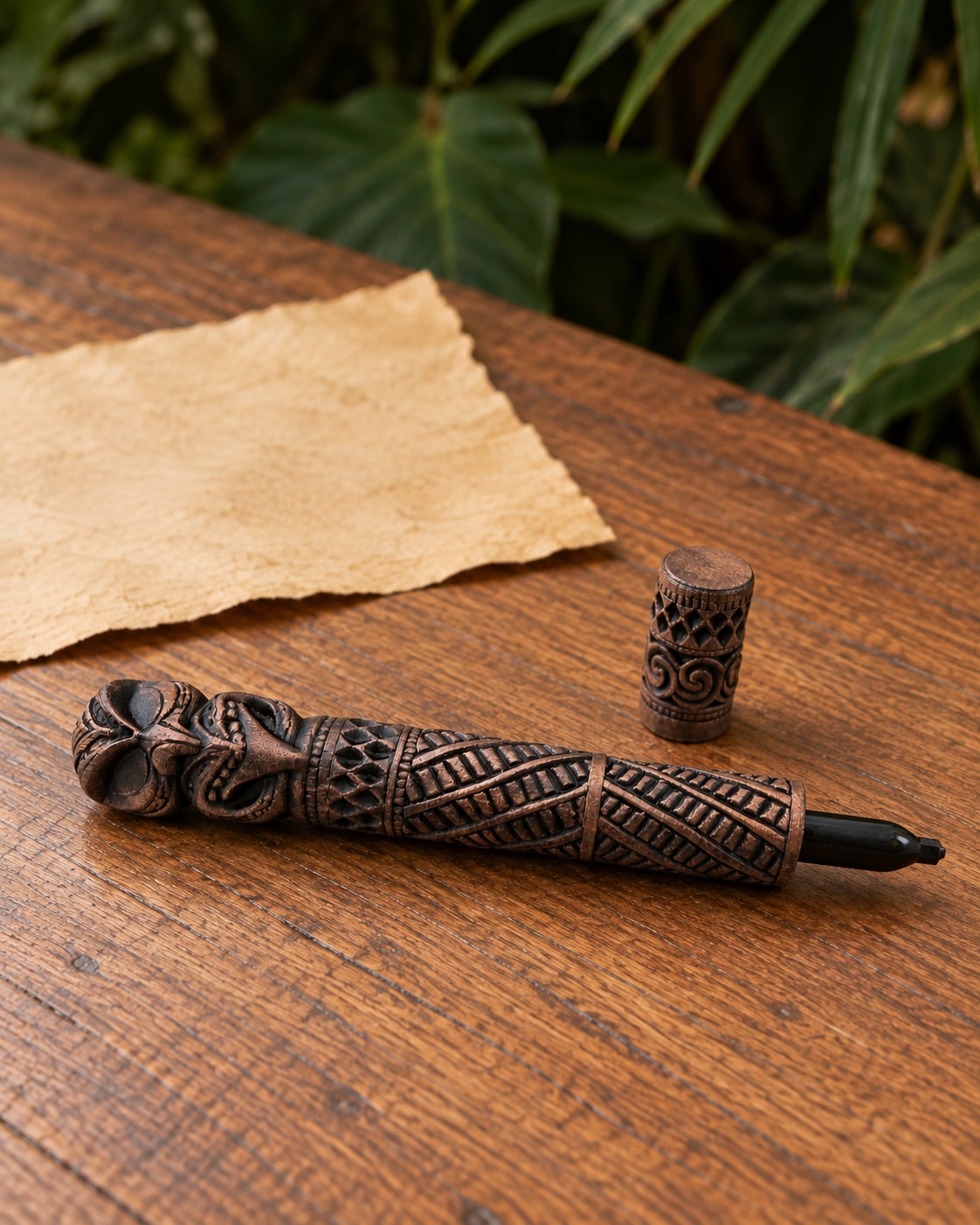 Tiki Voting Pen – Carved Wood Look with Sharpie Marker