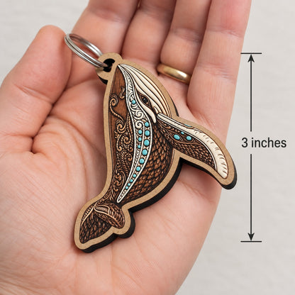Whale Idol Keychain – Carved Look with Raised Texture